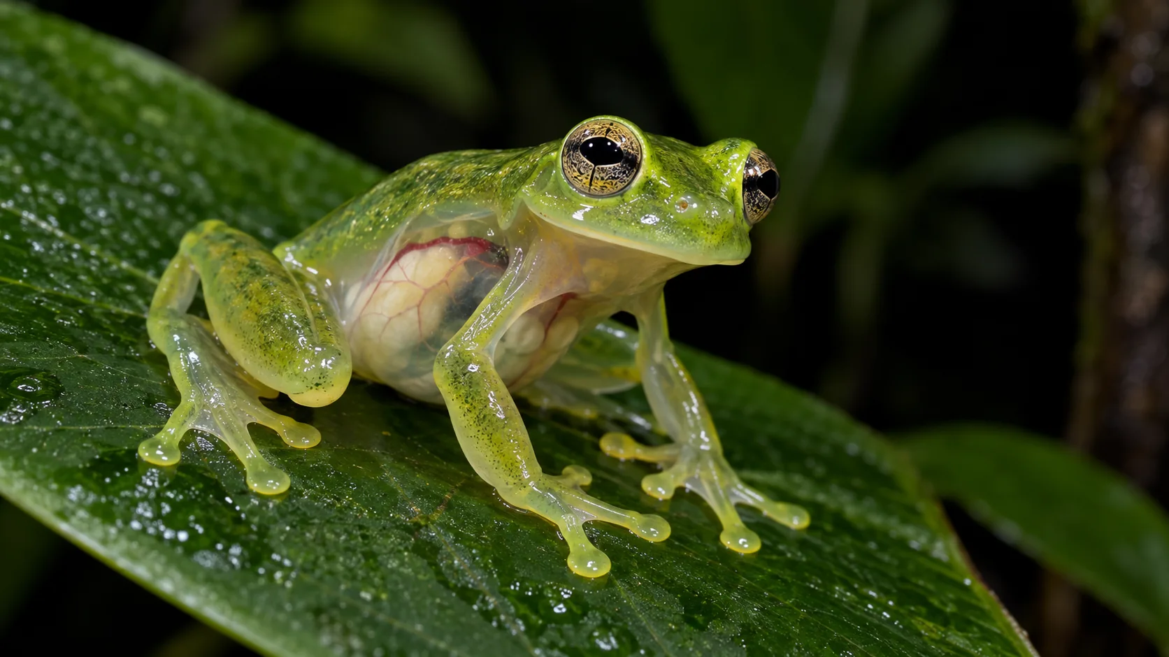 Glass Frogs Hide Nearly 90% of Their Red Blood Cells While Sleeping