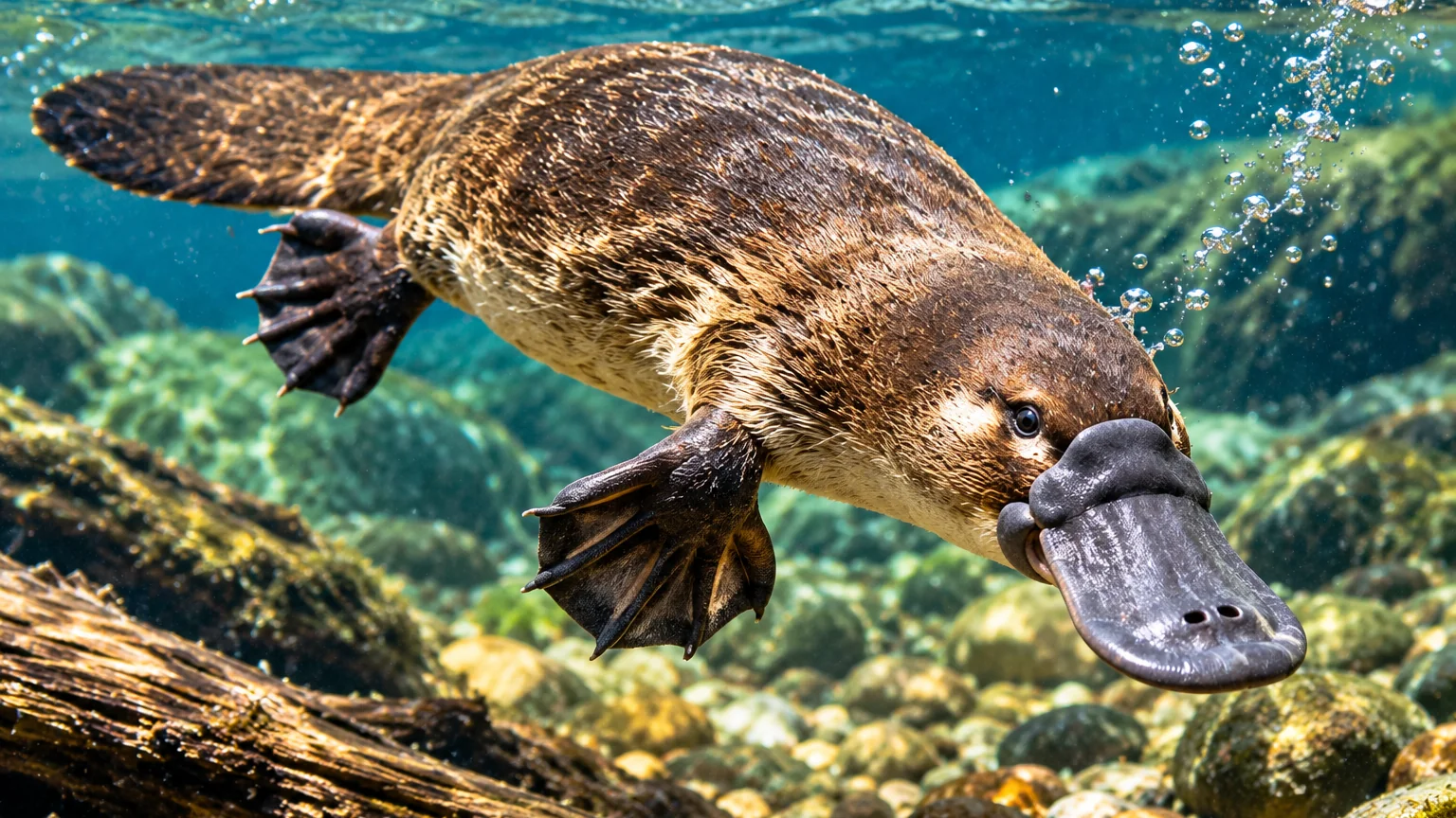 Platypuses Hunt With Their Eyes Closed. The Bill Does the Searching.