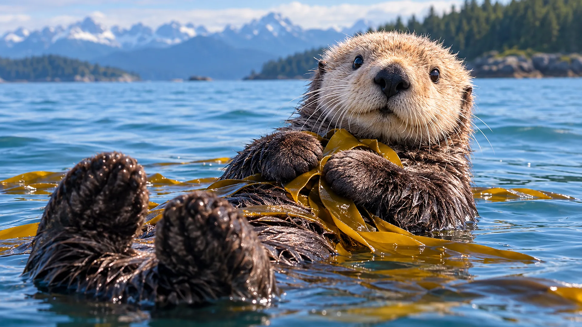 Sea Otters Wrap Themselves in Kelp to Sleep Without Drifting Away